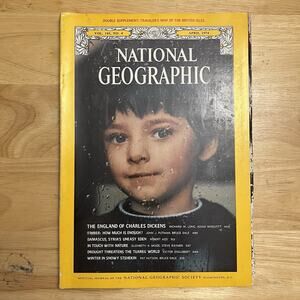 Vintage National Geographic Magazine April 1974 England of Charles Dickens Syria